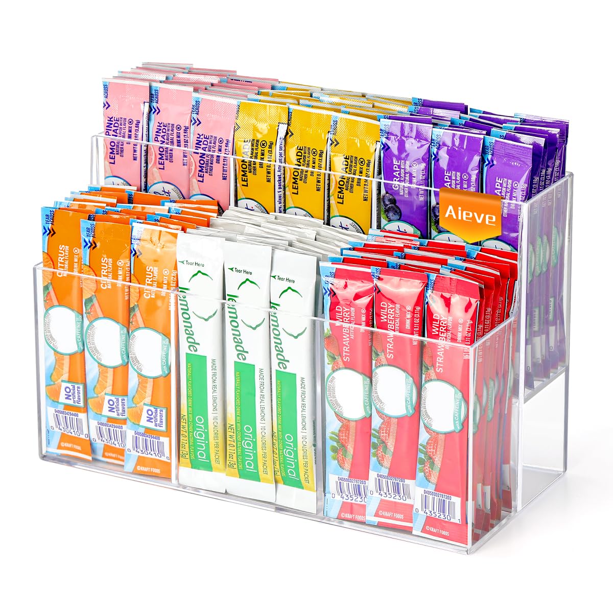 AIEVE organizador de bebidas, 2 niveles, ahorro de espacio en la encimera