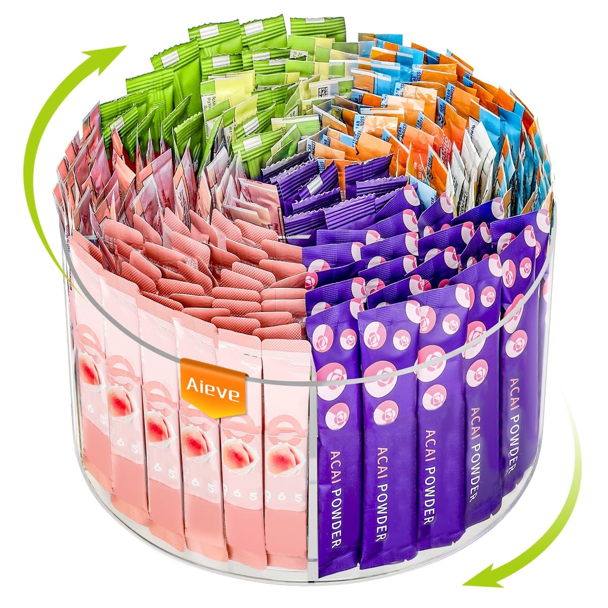AIEVE organizador con giro 360° para paquetes de bebidas, acceso completo