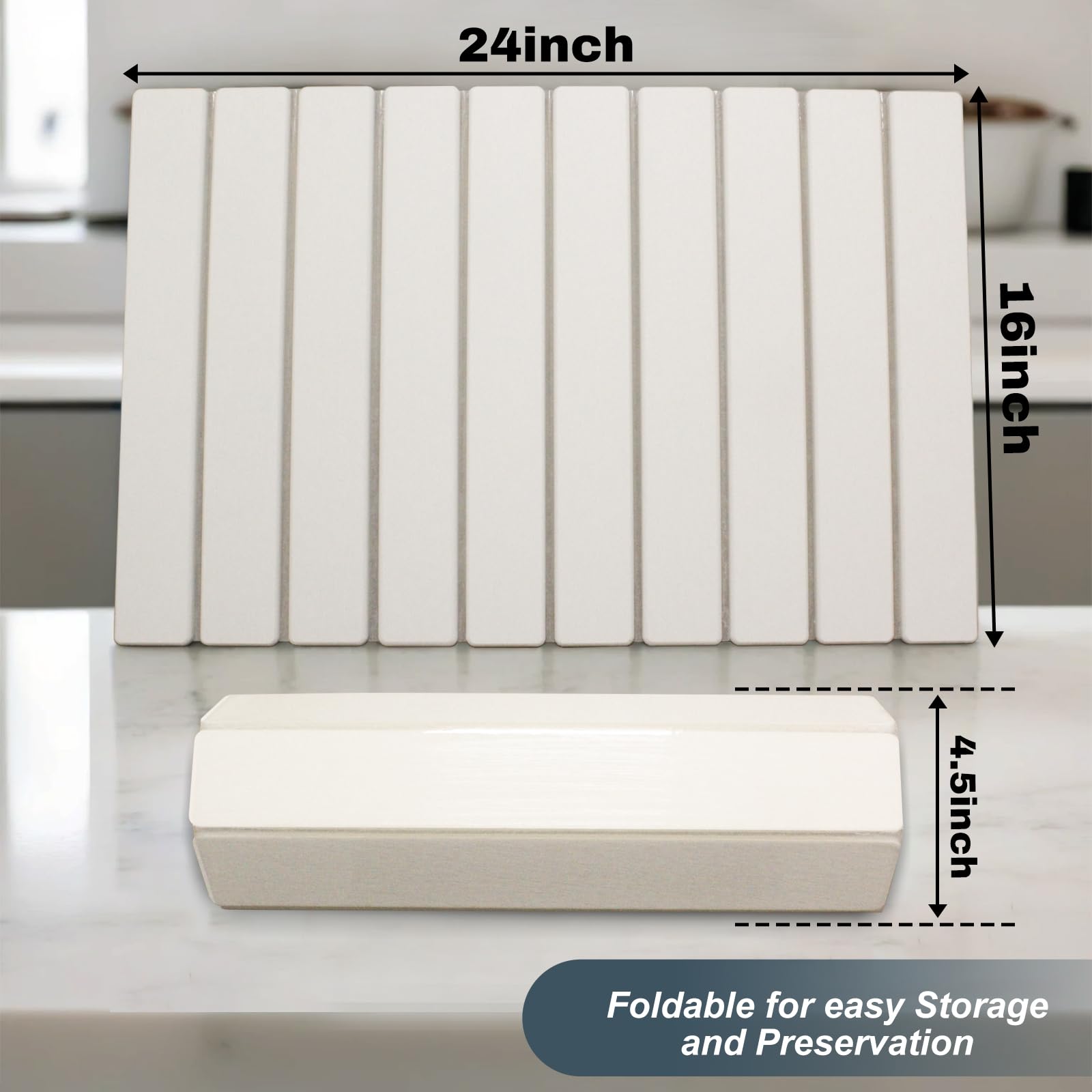 AIFLM mat diatomita cocina escurrido: secado rápido para platos y vasos
