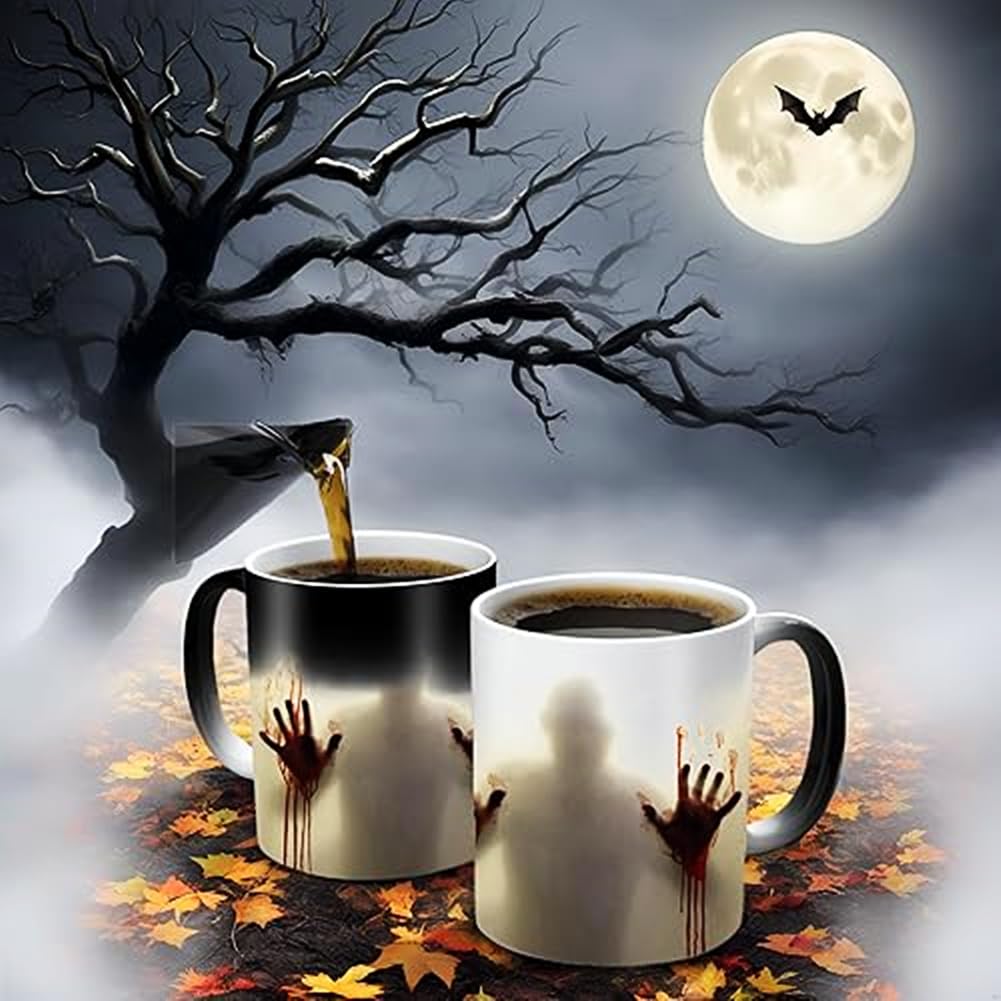 Taza Aigori lista para regalo, perfecta para Halloween o cumpleaños.