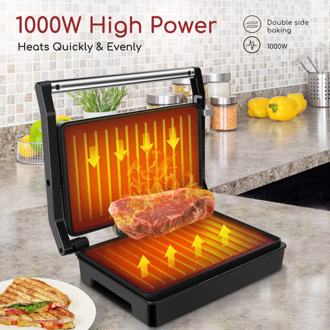 Aigostar prensa sándwich dorado en minutos para rellenos diversos.
