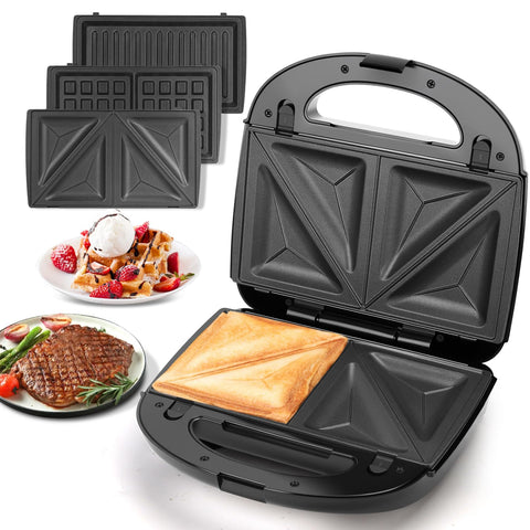 Aigostar Sandwich Maker Panini 3 en 1 preparado para panini crujiente en minutos