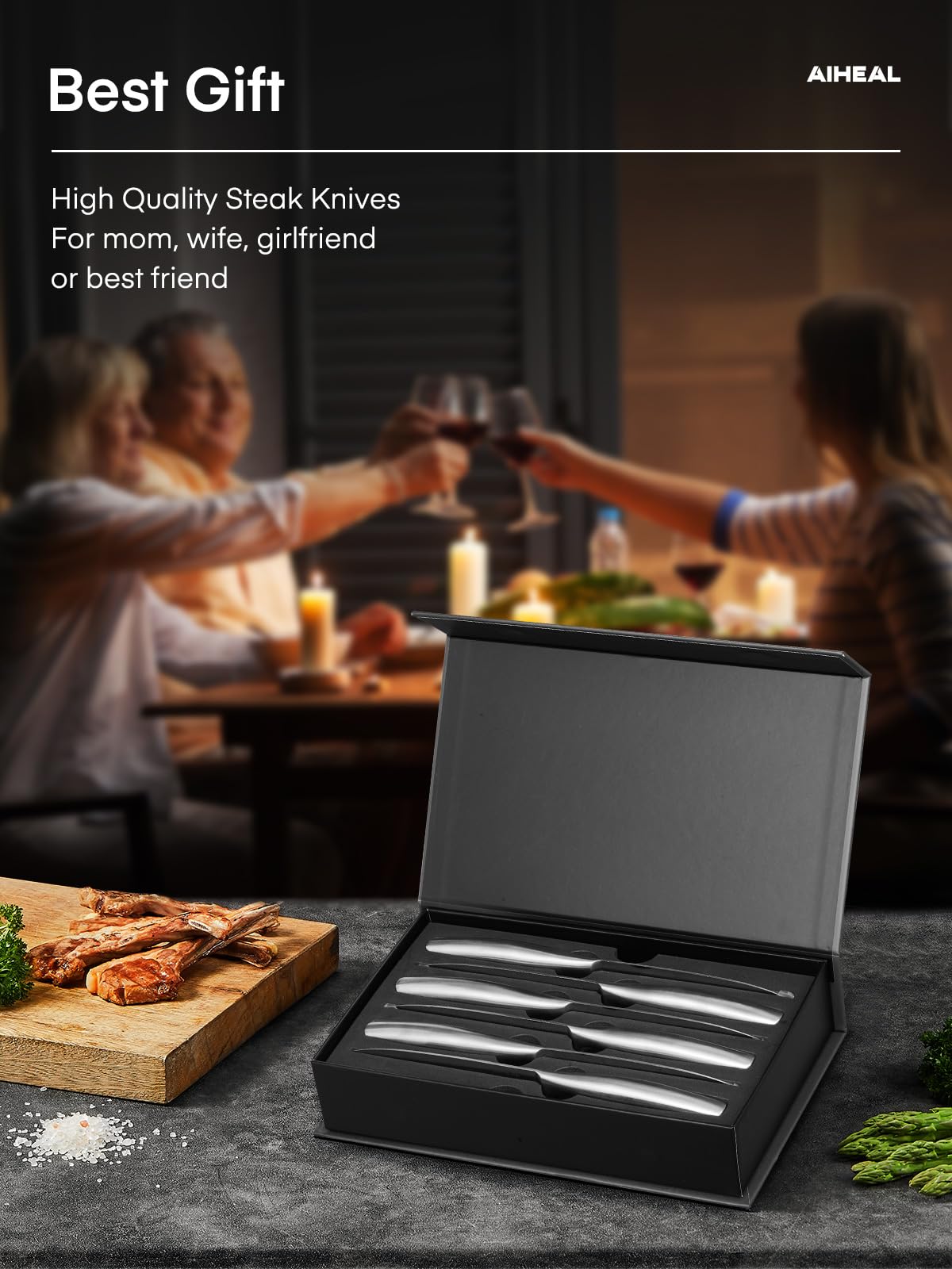Juego Aiheal en bloque de madera, almacenamiento robusto y ordenado