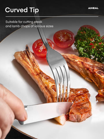 Cuchillos Aiheal para bistec, mango ergonómico para un agarre cómodo