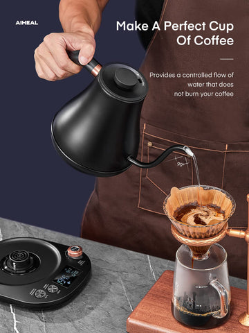Aiheal diseño mate negro, aspecto elegante para la cocina.