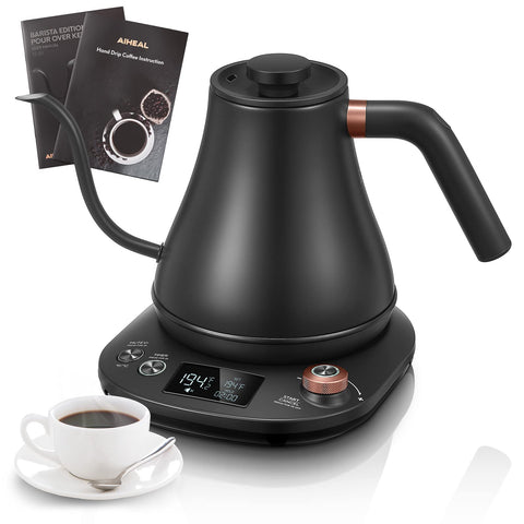 Aiheal hervidor curvo para vertidos precisos en café y té.