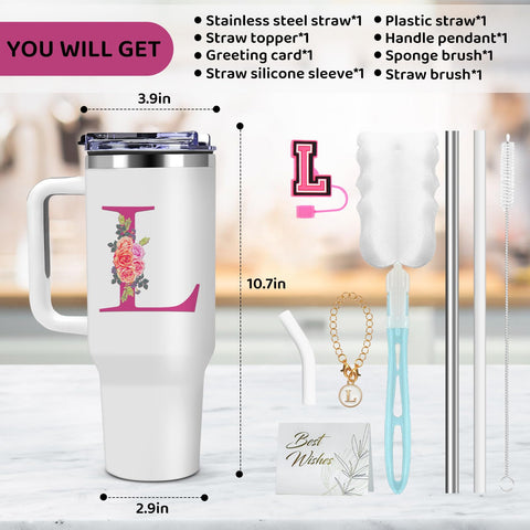 AiHeart Tumbler con pajita de silicona para sorber cómodo