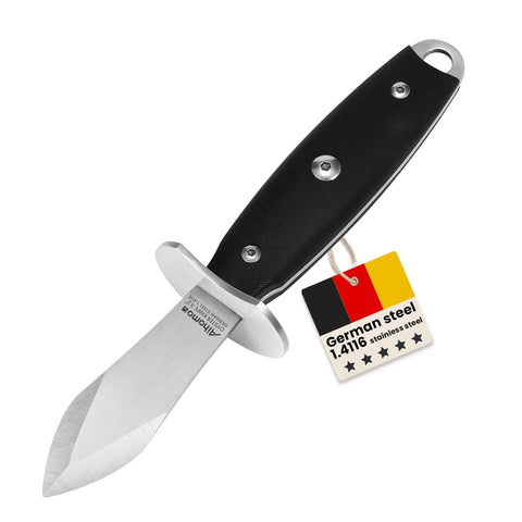 Cuchillo Aihomo para ostras, hoja alemana resistente, uso duradero.