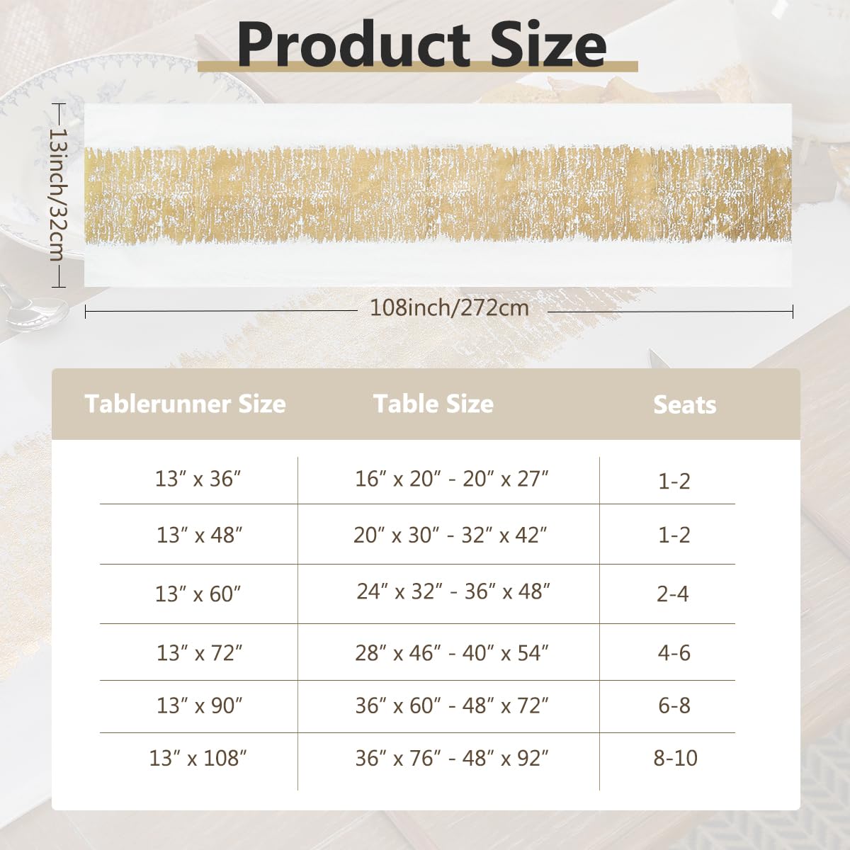 Aiimart mantel dorado iluminado: crea ambiente cálido en cenas.
