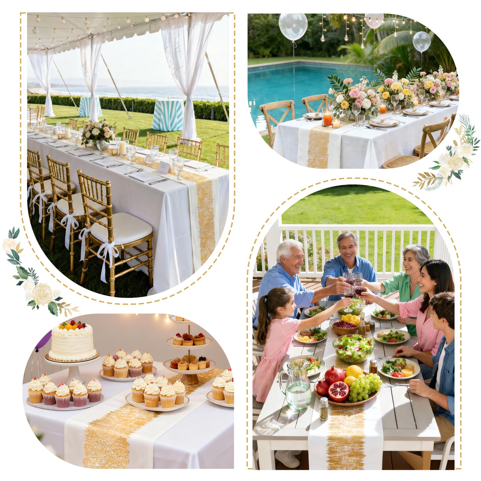 Aiimart mantel bodas fiestas: decoración versátil para ocasiones especiales.