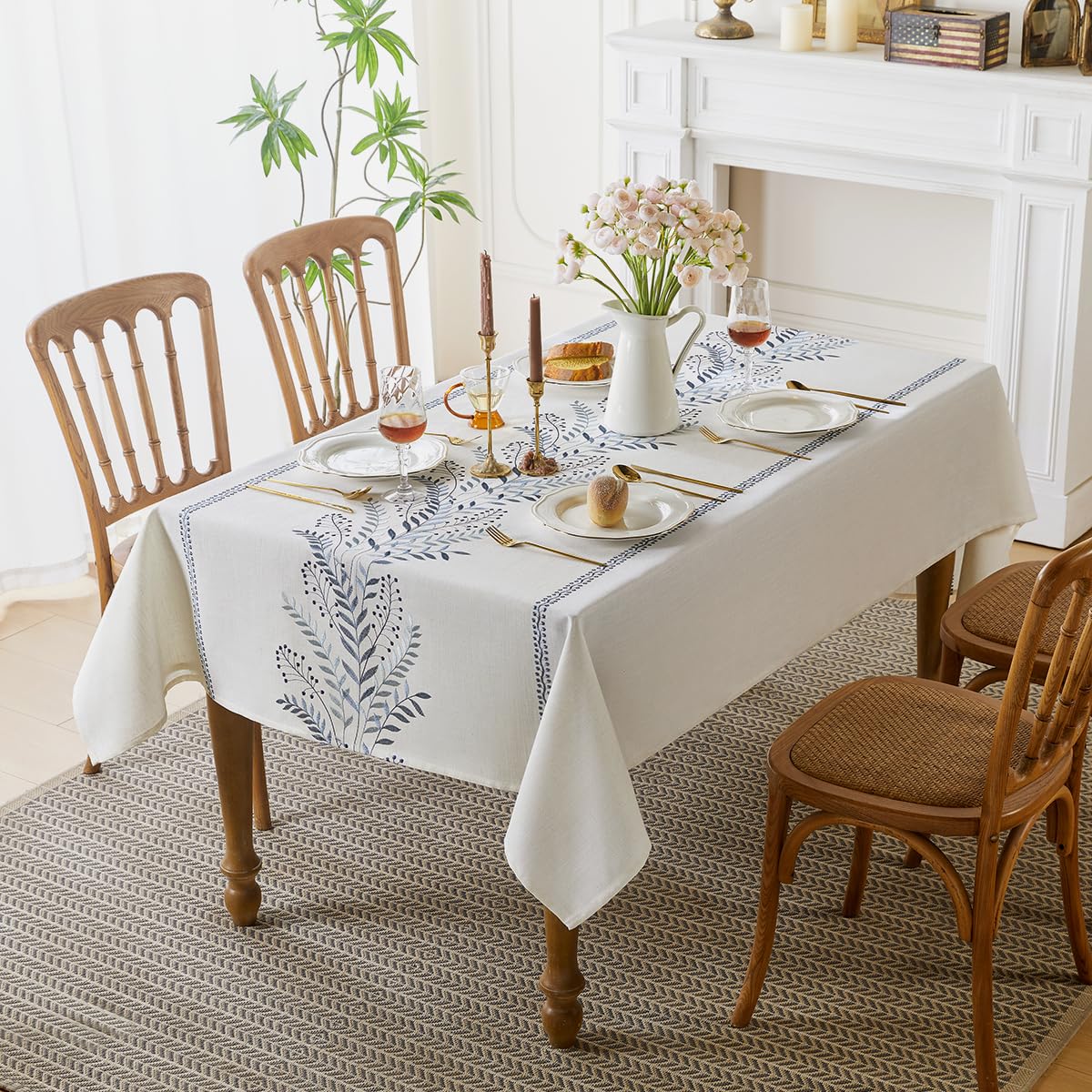 Aiimart mantel impermeable azul protege la mesa durante comidas al aire libre