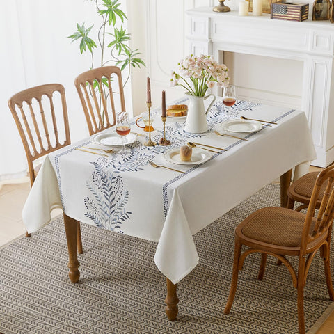 Aiimart mantel impermeable estilo lino azul 55x71 protege la mesa