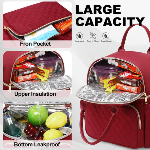 AIJIEKE bolsa de almuerzo: mango ergonómico para llevar con comodidad.