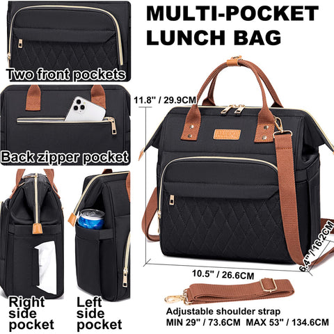 AIJIEKE Lunch Bag, aislamiento de 8 mm para conservar la temperatura.