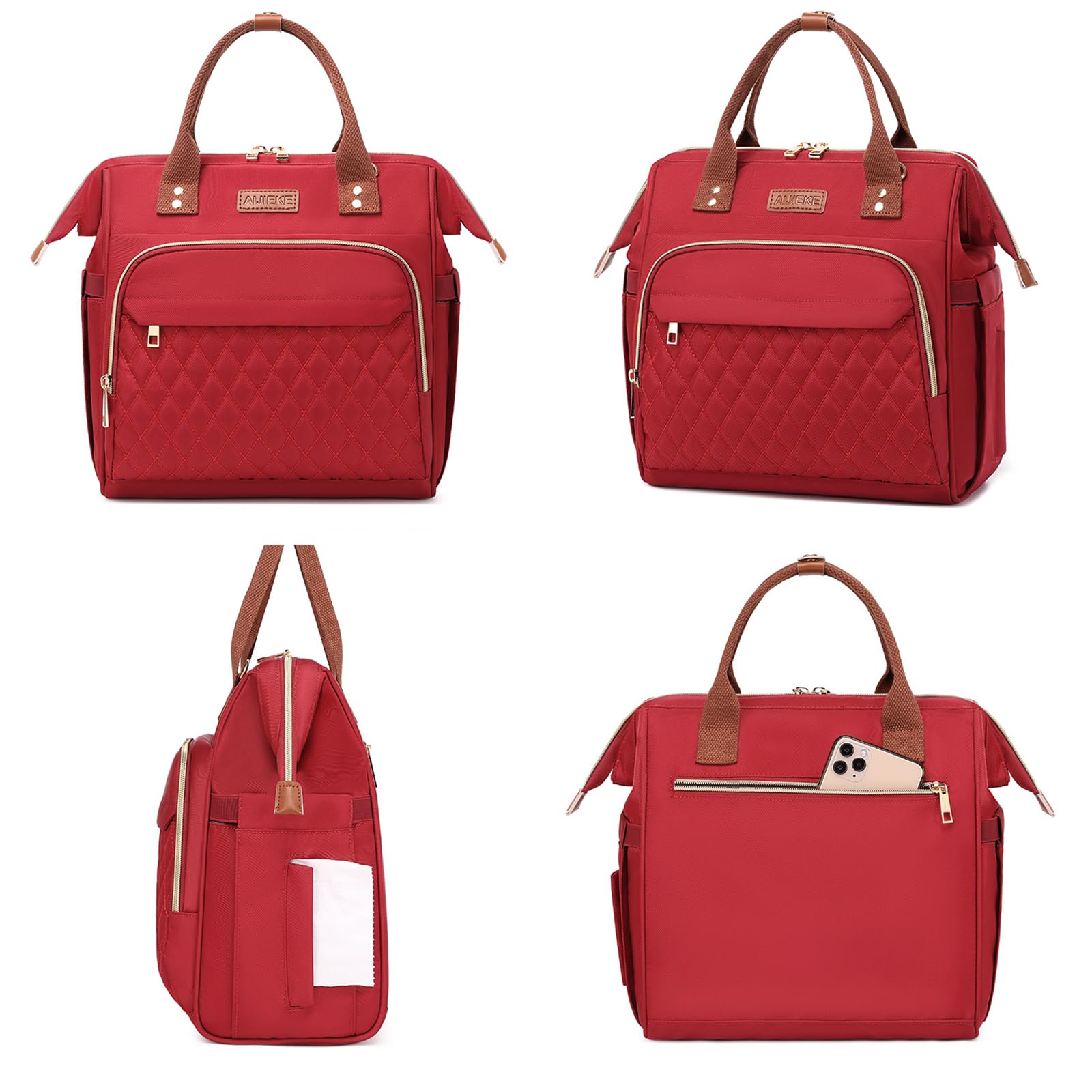 AIJIEKE bolsa de color rojo, estilo moderno para mujer.