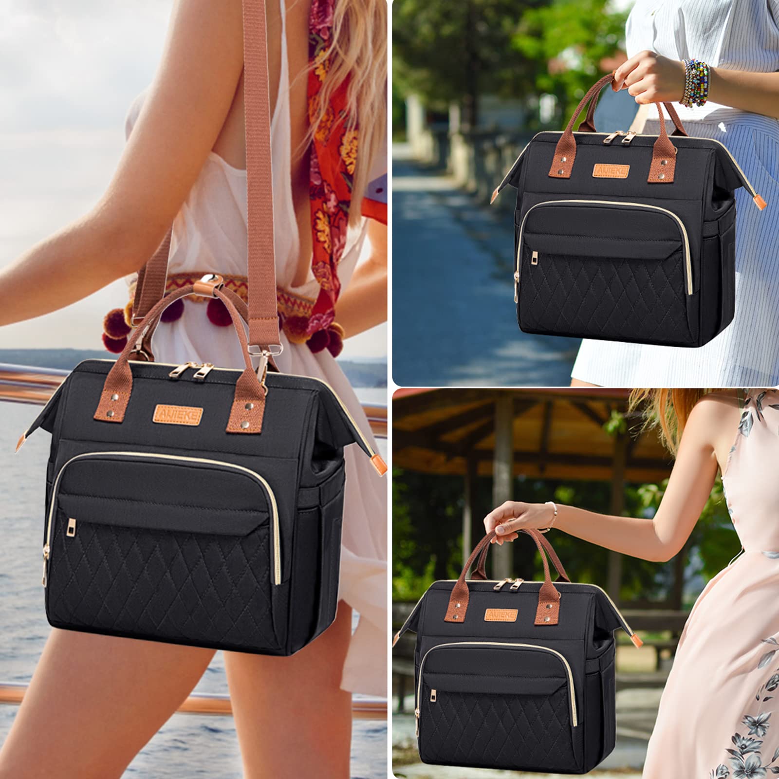 AIJIEKE Lunch Bag, correa removible para llevar con comodidad.