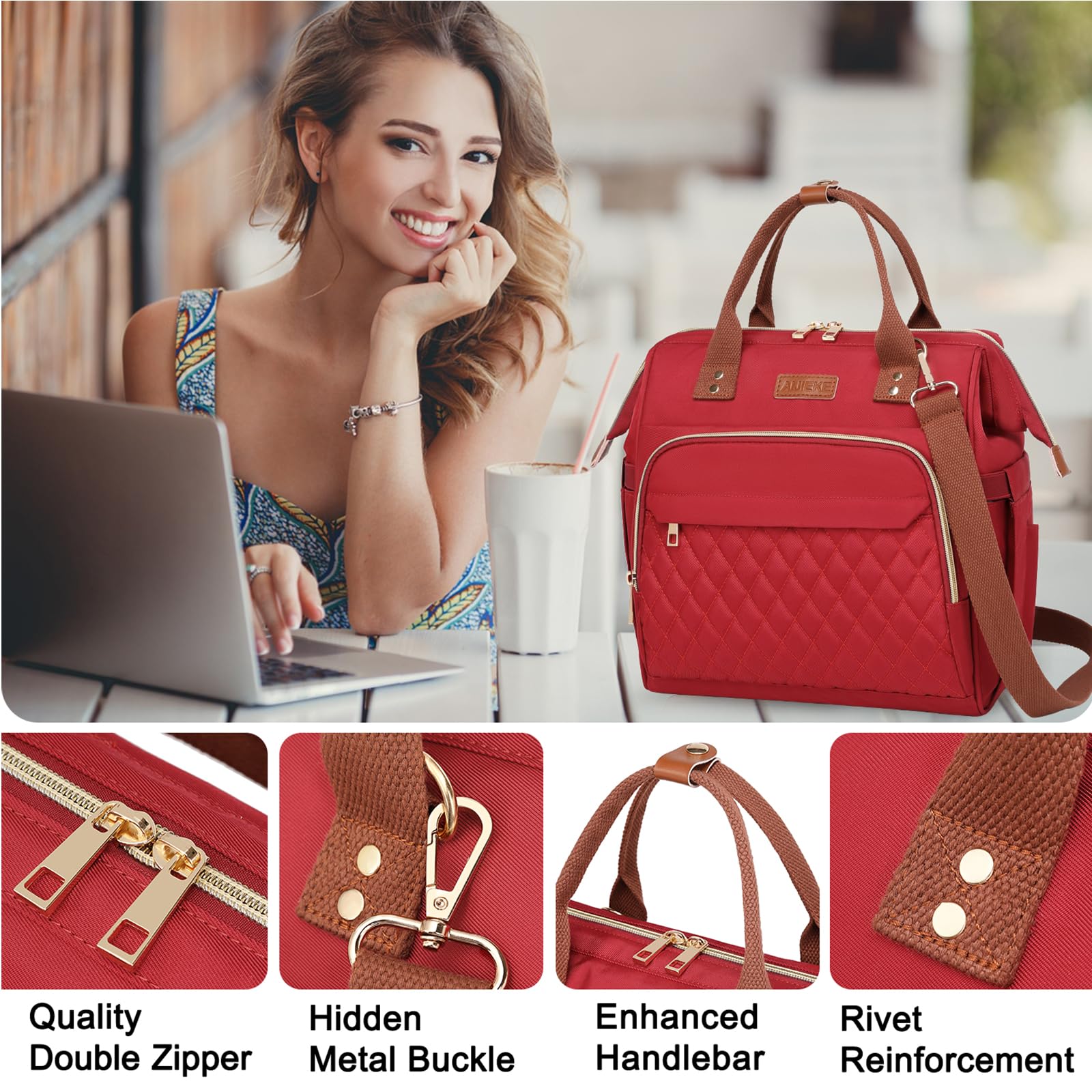 AIJIEKE bolsa para mujer, dos formas de llevar para mayor comodidad.