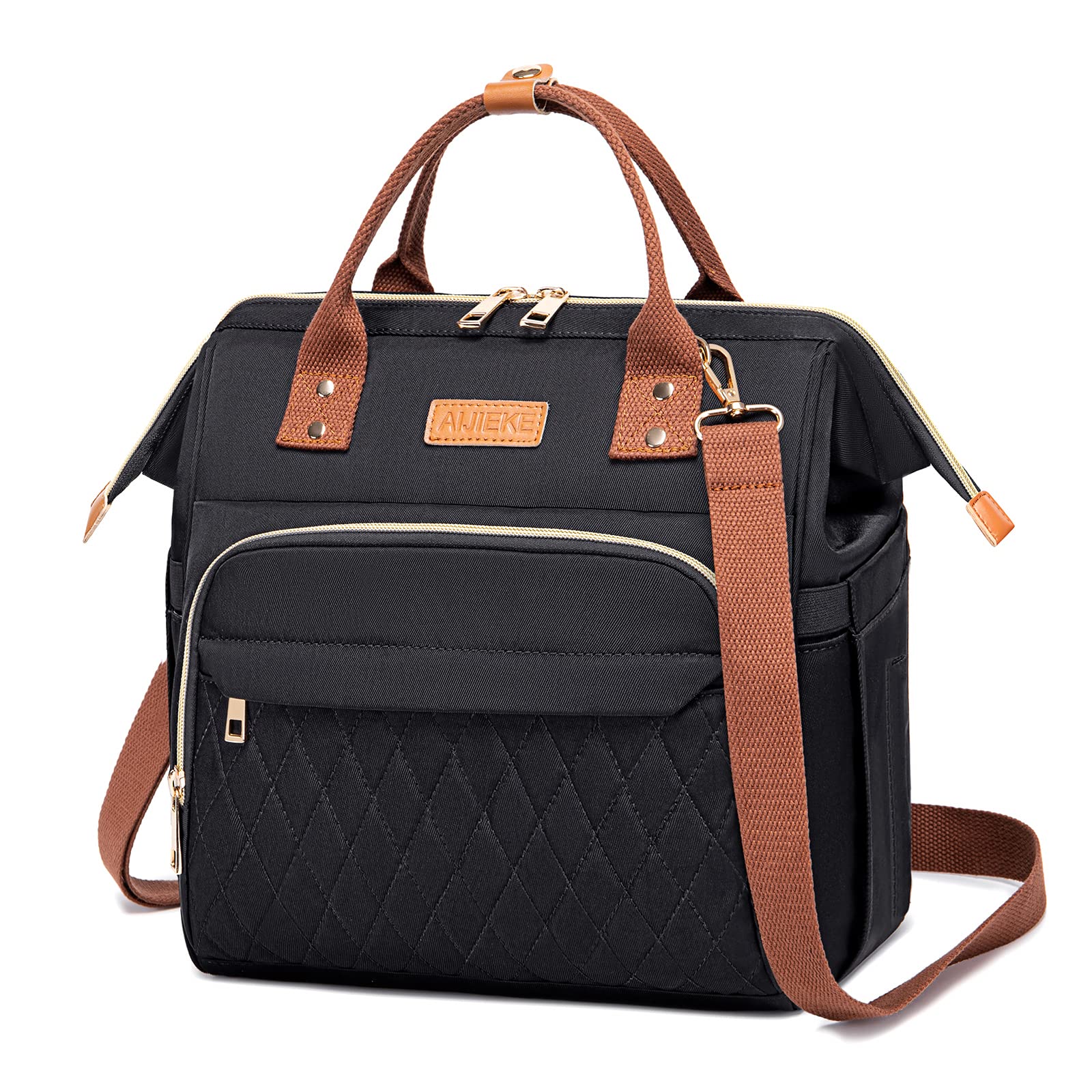 AIJIEKE Lunch Bag, vista frontal elegante para almuerzos diarios.