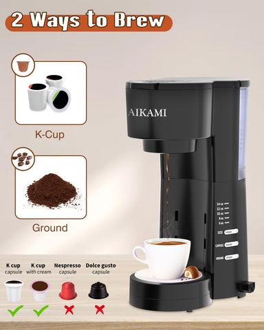 AIKAMI espumador de leche rápido para cappuccinos cremosos en casa.