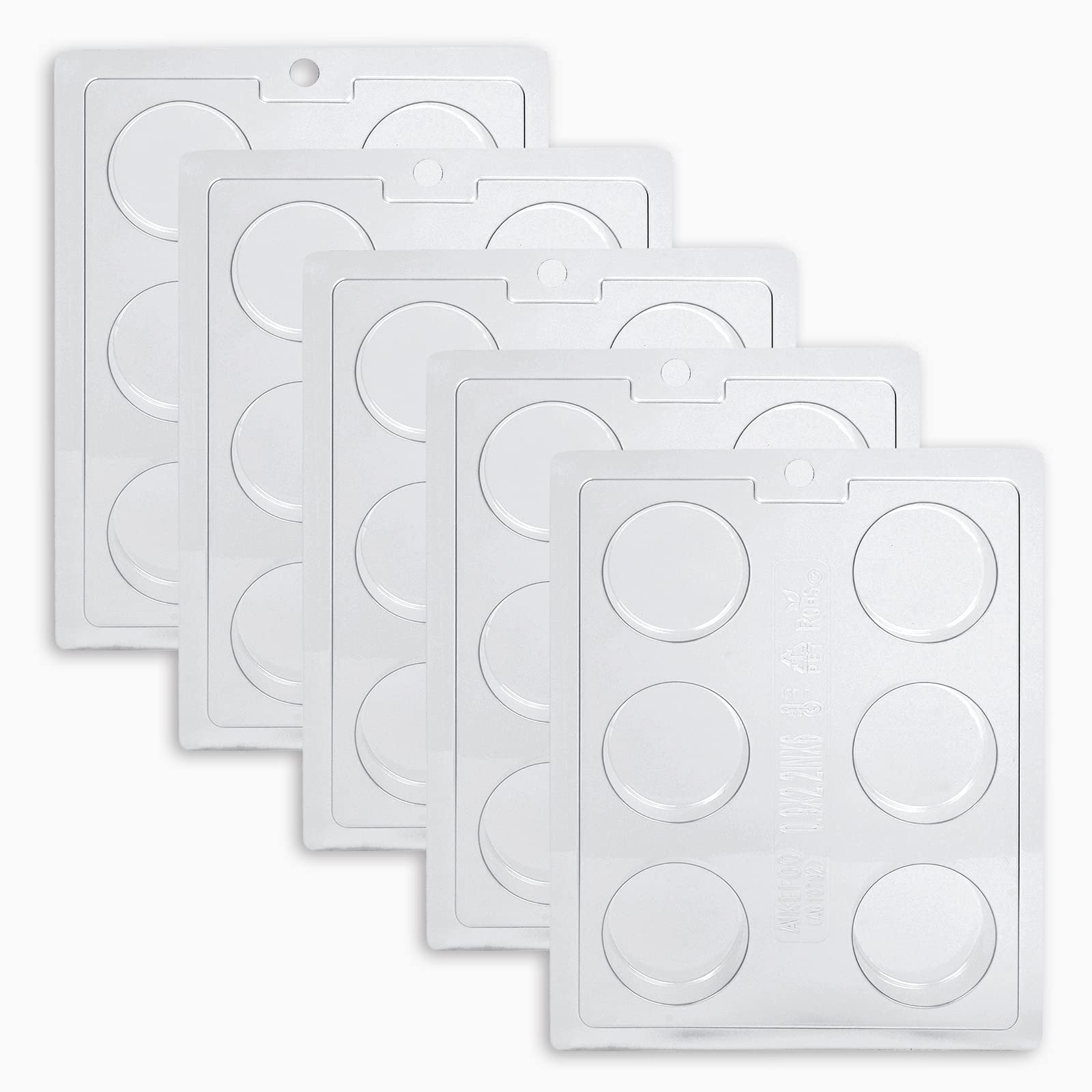 AIKEFOO molde galleta redonda 5-pack: galletas uniformes para meriendas