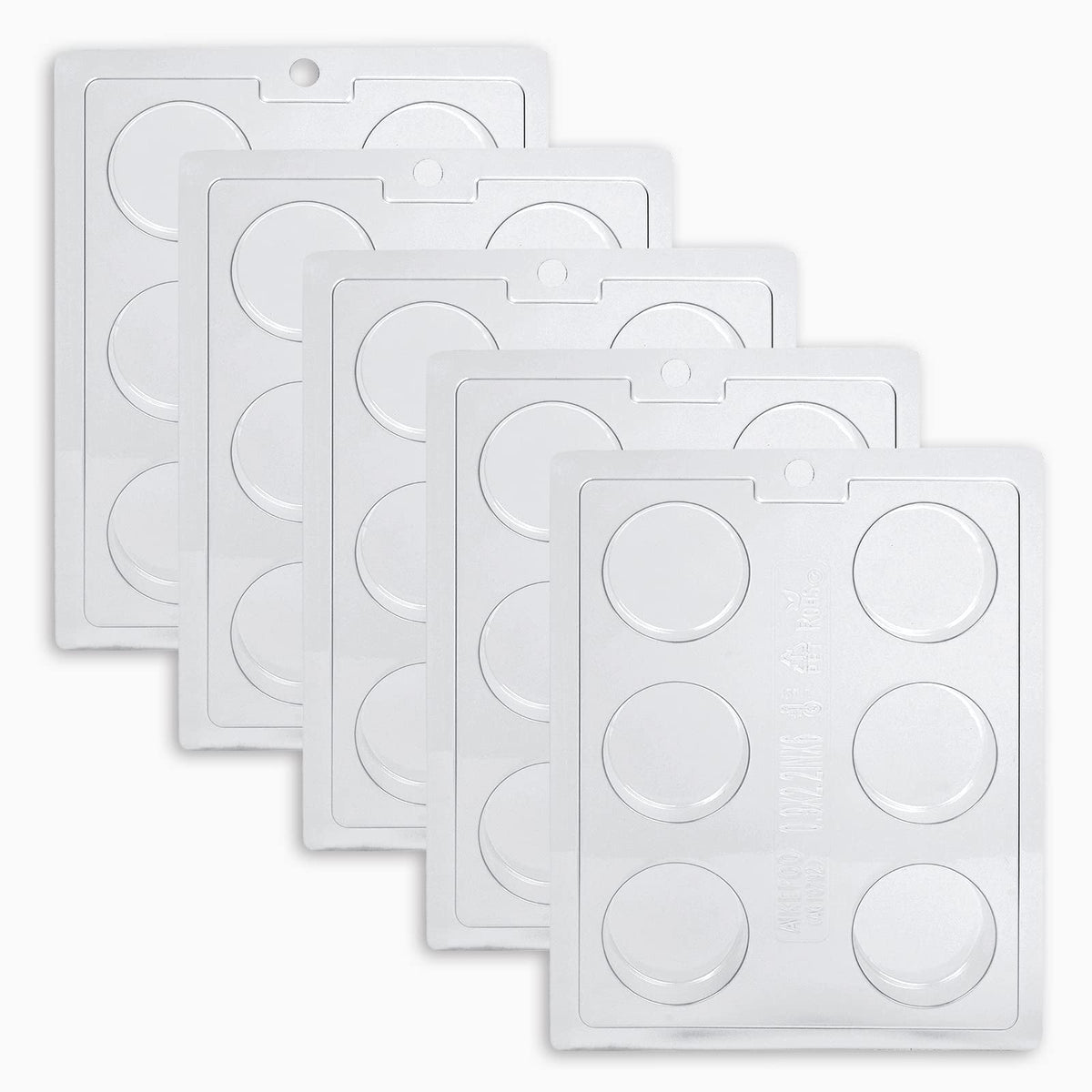 AIKEFOO molde galleta redonda 5-pack: galletas uniformes para meriendas
