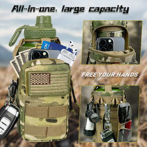 AIKOTOO sistema MOLLE y correa ajustable para transporte versátil.