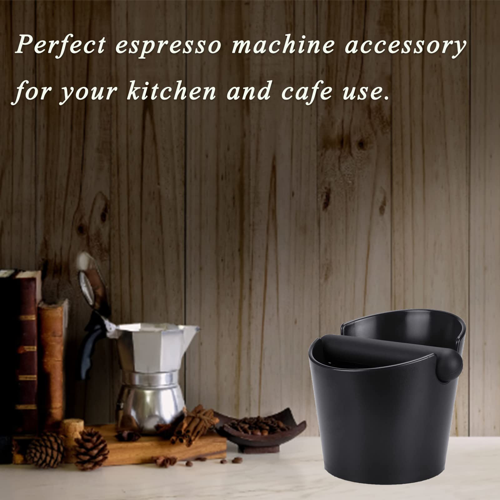 Ailelan Coffee Knock Box, capacidad amplia para posos, ideal para cafetería