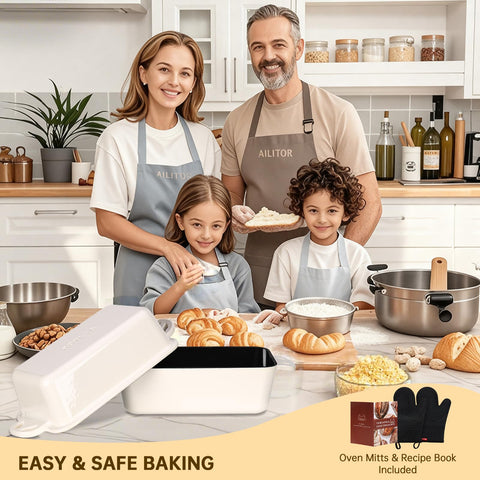 AILITOR Molde pan esmaltado 9x5: ideal para pan de masa madre