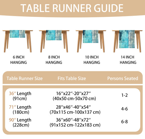 AILUER corredo de mesa Teal Grey fácil de cuidar