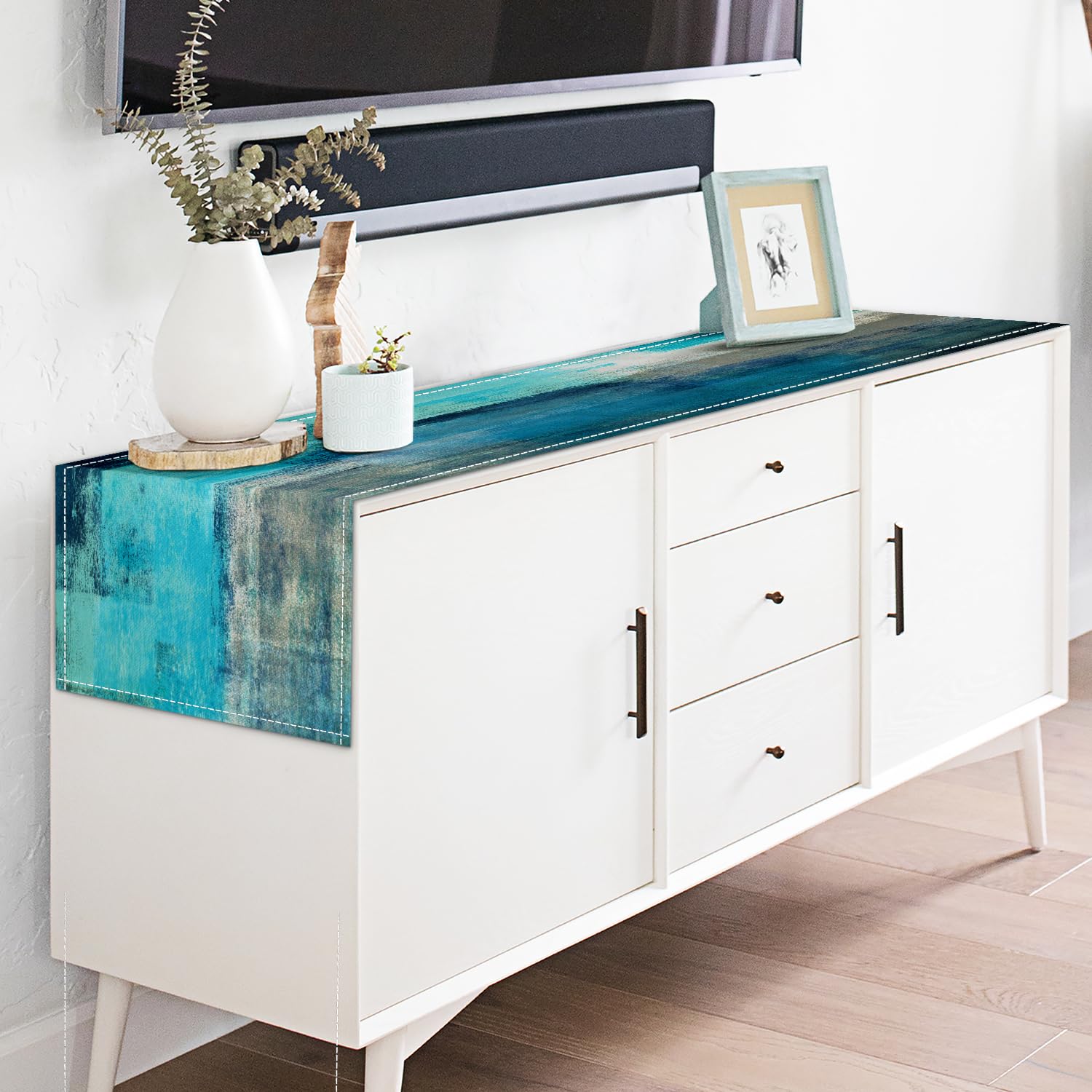 AILUER corredo de mesa Teal Grey ideal para cenas diarias y eventos