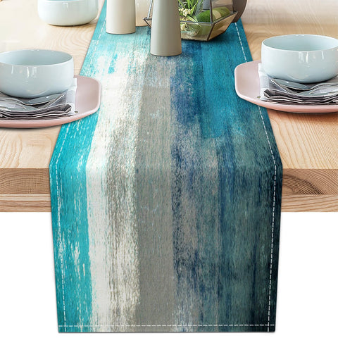 AILUER corredor de mesa Teal Grey en estilo moderno para comedor
