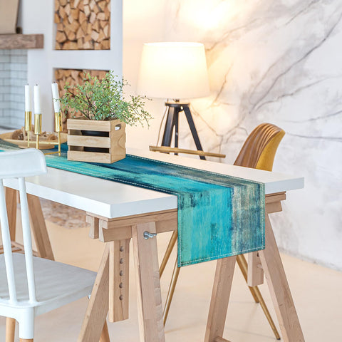 AILUER corredo de mesa Teal Grey para fiestas y celebraciones