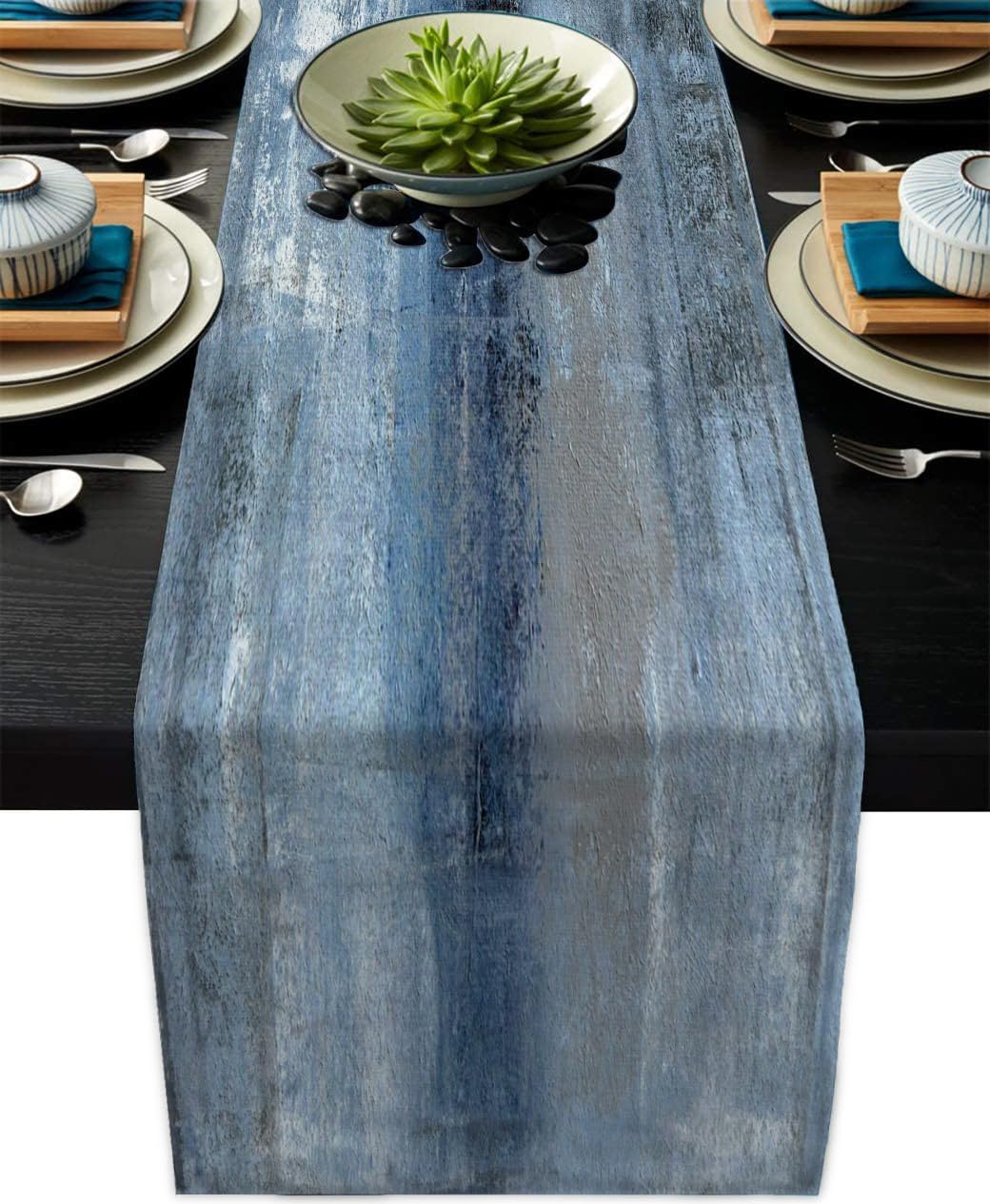 AILUER guarnicion-mesa azul gris moderno para comedor diario