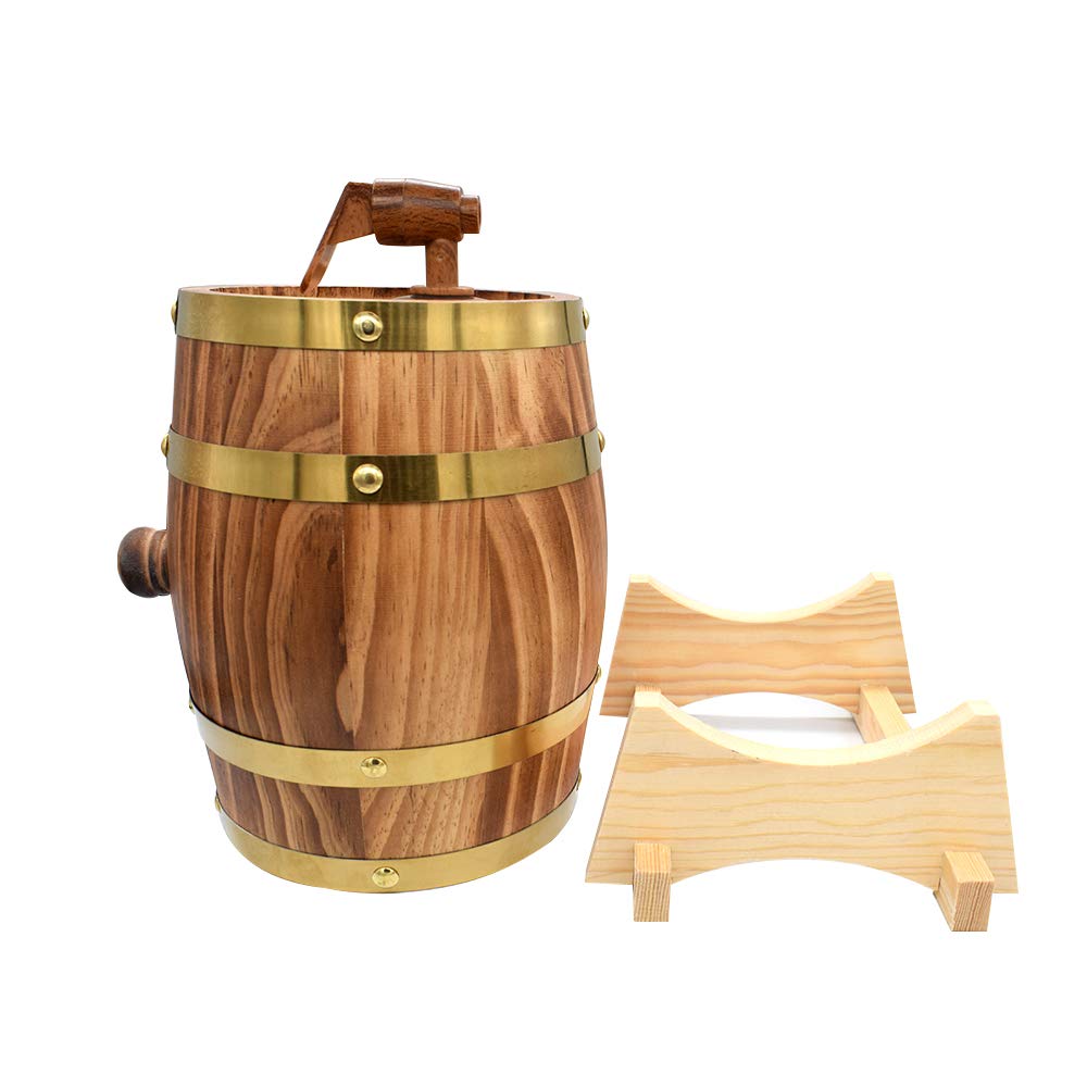 Aimee_JL Barril roble 1.5L con chips de roble incluidos, listo para aromatizar bebidas