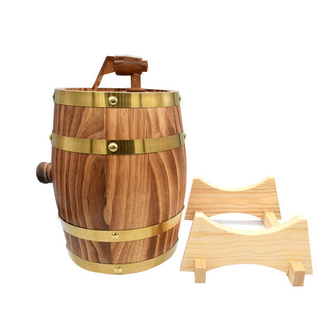 Aimee_JL Barril roble 1.5L con chips de roble incluidos, listo para aromatizar bebidas