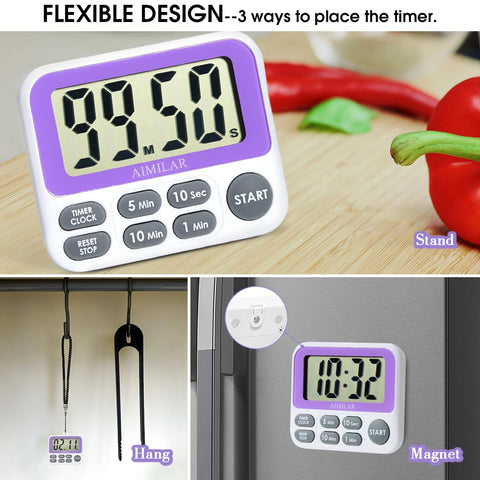 AIMILAR cronómetro digital de cocina para uso en hogar y gimnasio