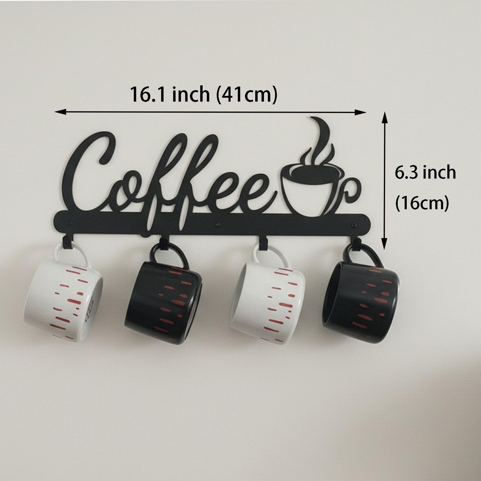 Aimto letrero de metal con diseño de café para decoración de cocina.