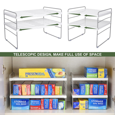 Organizador extendible de Aionvidas para envolturas, ajustable de 9.8 a 15.6 pulgadas
