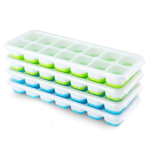 Airabc bandeja hielo silicona 14 cubos con liberación fácil para bebidas