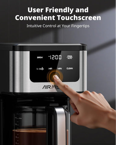 AirMSEN Cafetera configuración por tazas para adaptar la cantidad