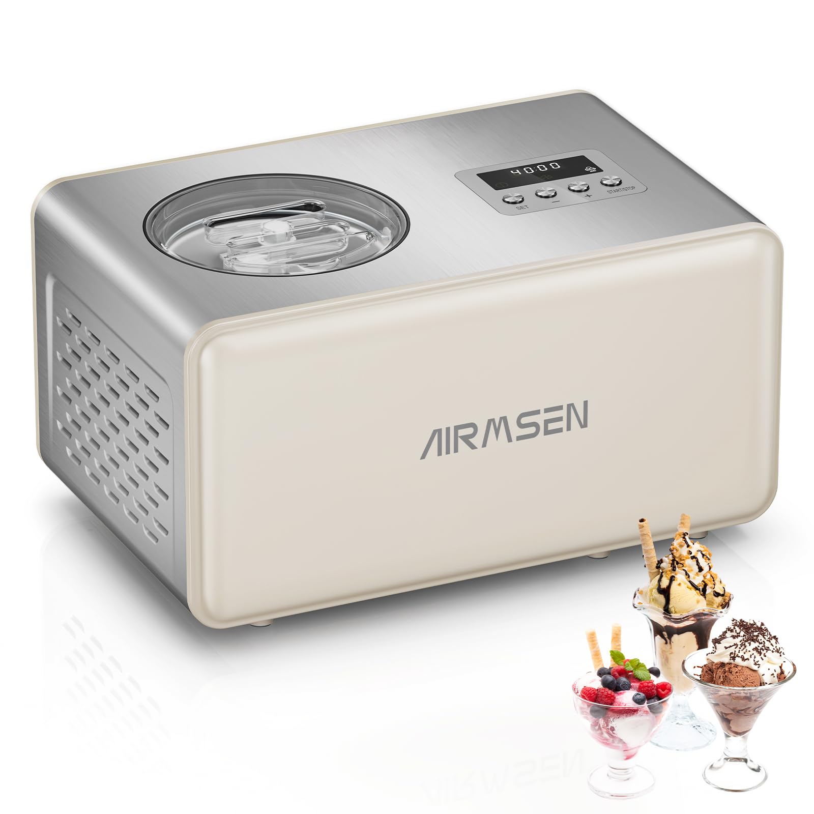 AIRMSEN: máquina helados con compresor incorporado para resultados cremosos en minutos.