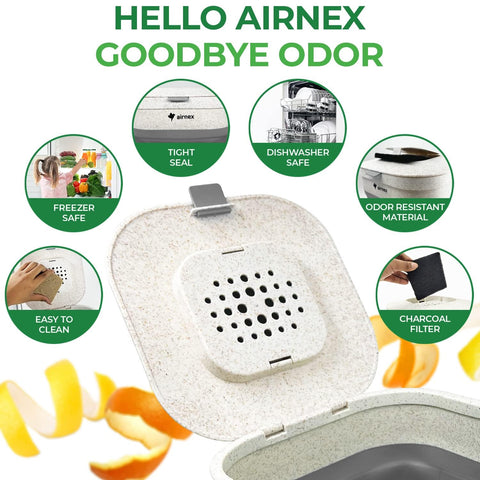 AIRNEX bolsa biodegradable 20 incluidas, facilita el manejo del compost.