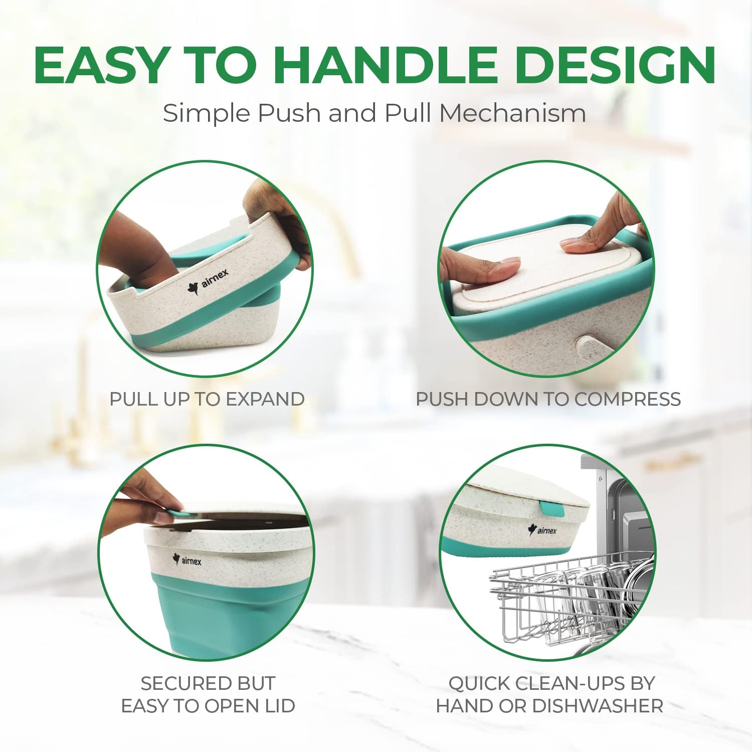 AirNEX empaque eco-diseno sostenible para compostaje doméstico.