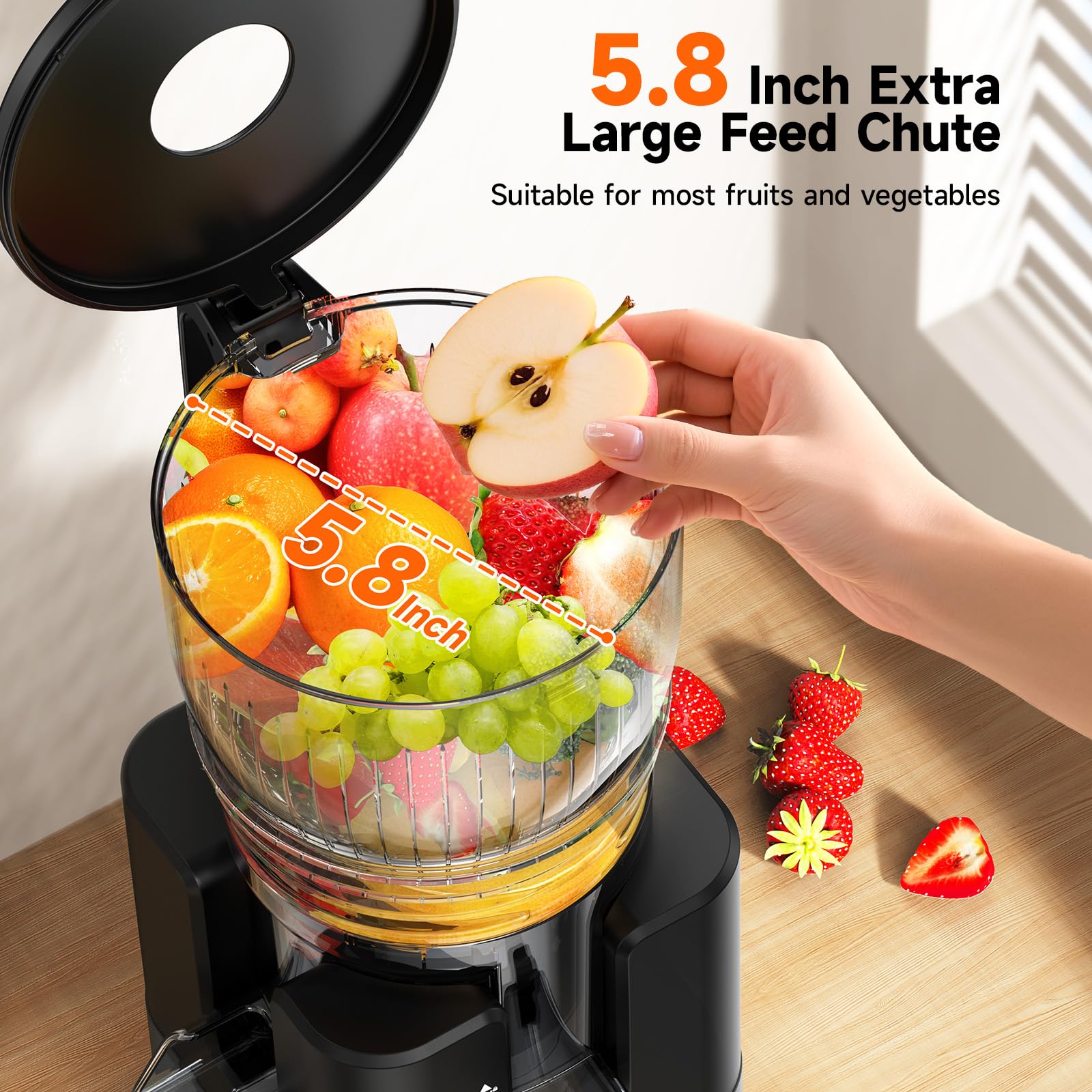 Airpher, motor 400W potente, para extraer más jugo con menos residuos.
