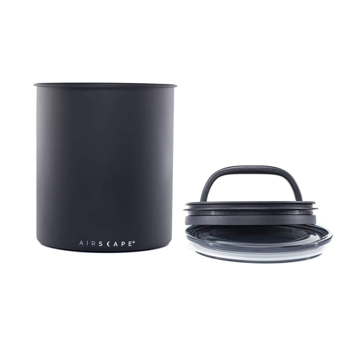 AirScape Kilo con tapa interior de émbolo para expulsar oxígeno y conservar el café.