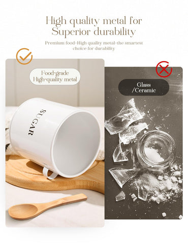 AISBUGUR Azucarero con capacidad de 17 oz destaca tamaño compacto para mostradores.
