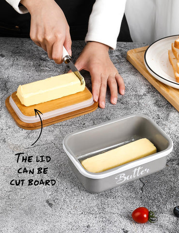 AISBUGUR Tapa funciona como tabla de corte para mantequilla