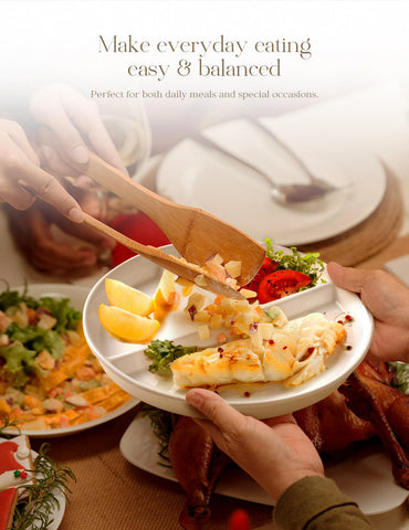 AISBUGUR plato porciones dividido sigue pautas para balance de comidas