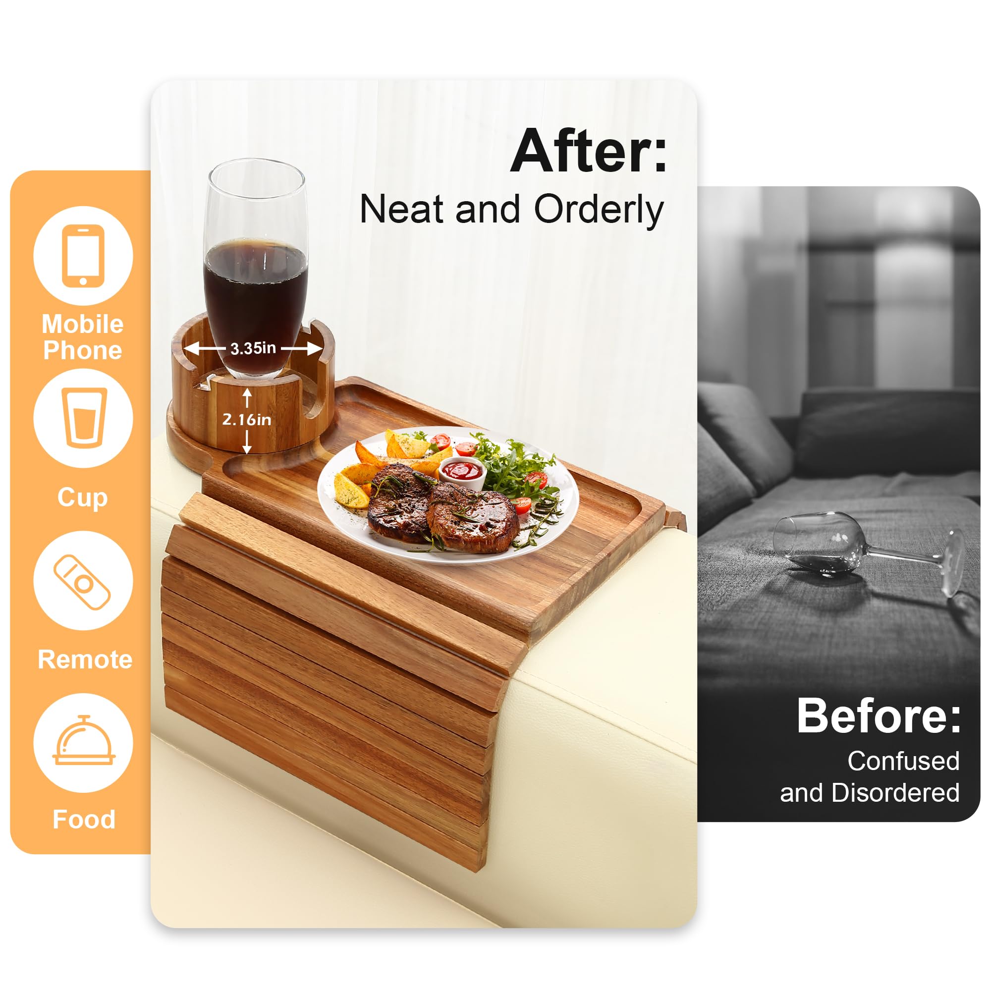 AISONGDONG portavasos 360 grados, giro suave para mayor flexibilidad.