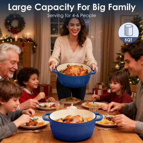 Capacidad de 4-6 porciones para comidas familiares.